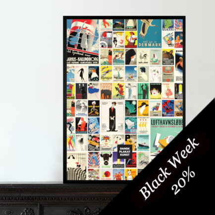 Dansk Plakatkunst Collage Black Friday