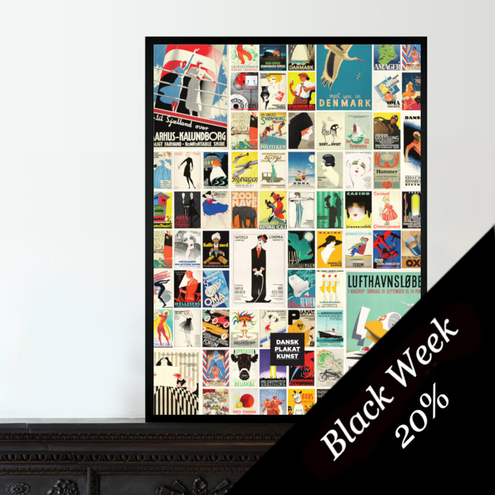 Dansk Plakatkunst Collage Black Friday